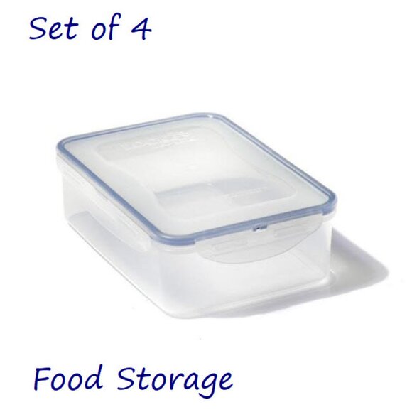 LOCK & LOCK ~ Nestling Rectangle Storage Airtight containers ~ set of 4 - Picture 3 of 3